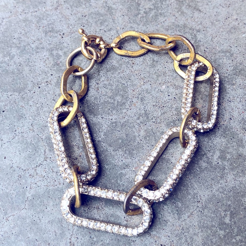 Custom Designed Creations Gold and Silver Chain Link Bracelet